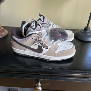 ·Nike Dunk Low casual board shoes brown and white